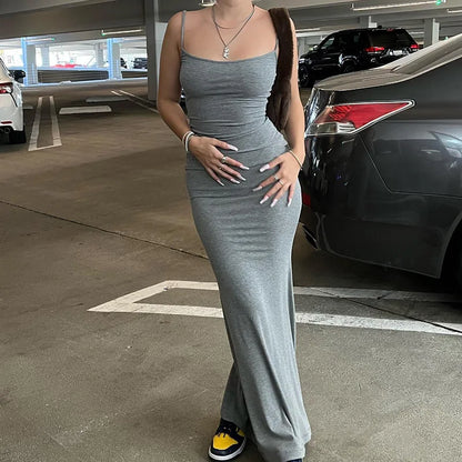 Casual Trumpet Maxi Dress