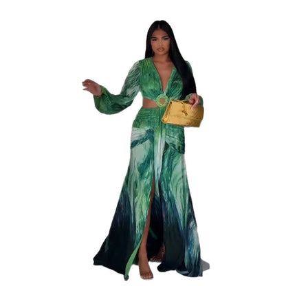 SPLIT SKIRT 2 PIECE BEACH SET