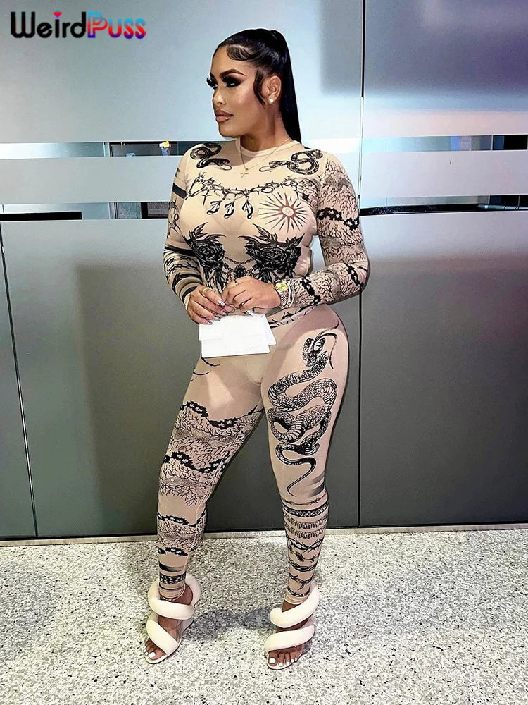 CLASSIC DRAGON PRINT MESH 2 PC SET