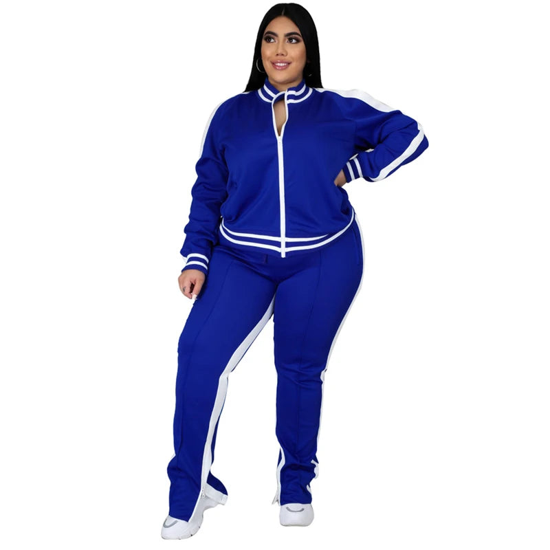 PLUS CURVY LONG SLEEVE ACTIVE WEAR SET