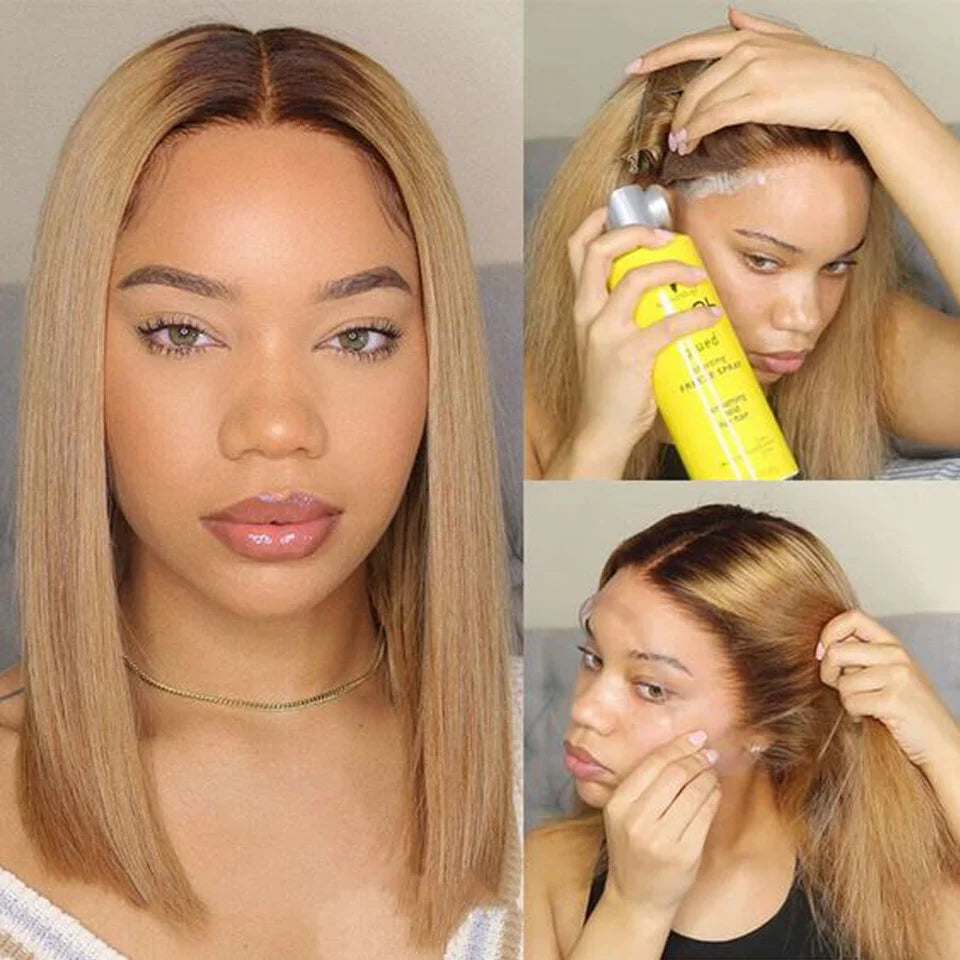 OMBRE BLOND SHORT BOB UNIT