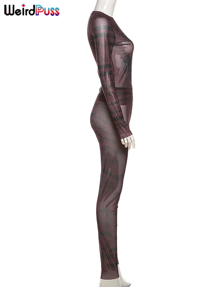 CLASSIC DRAGON PRINT MESH 2 PC SET