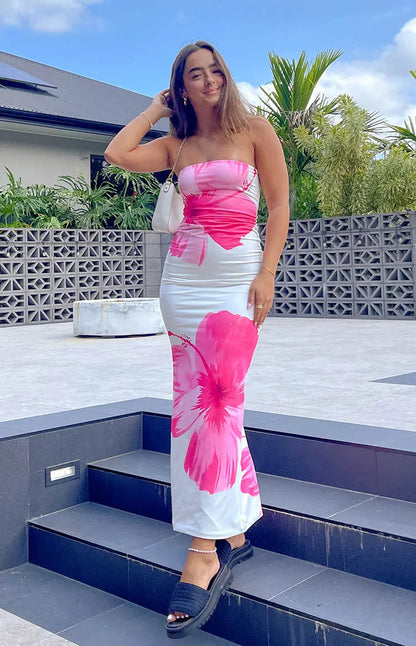 STRAPLESS SPRING DRESS