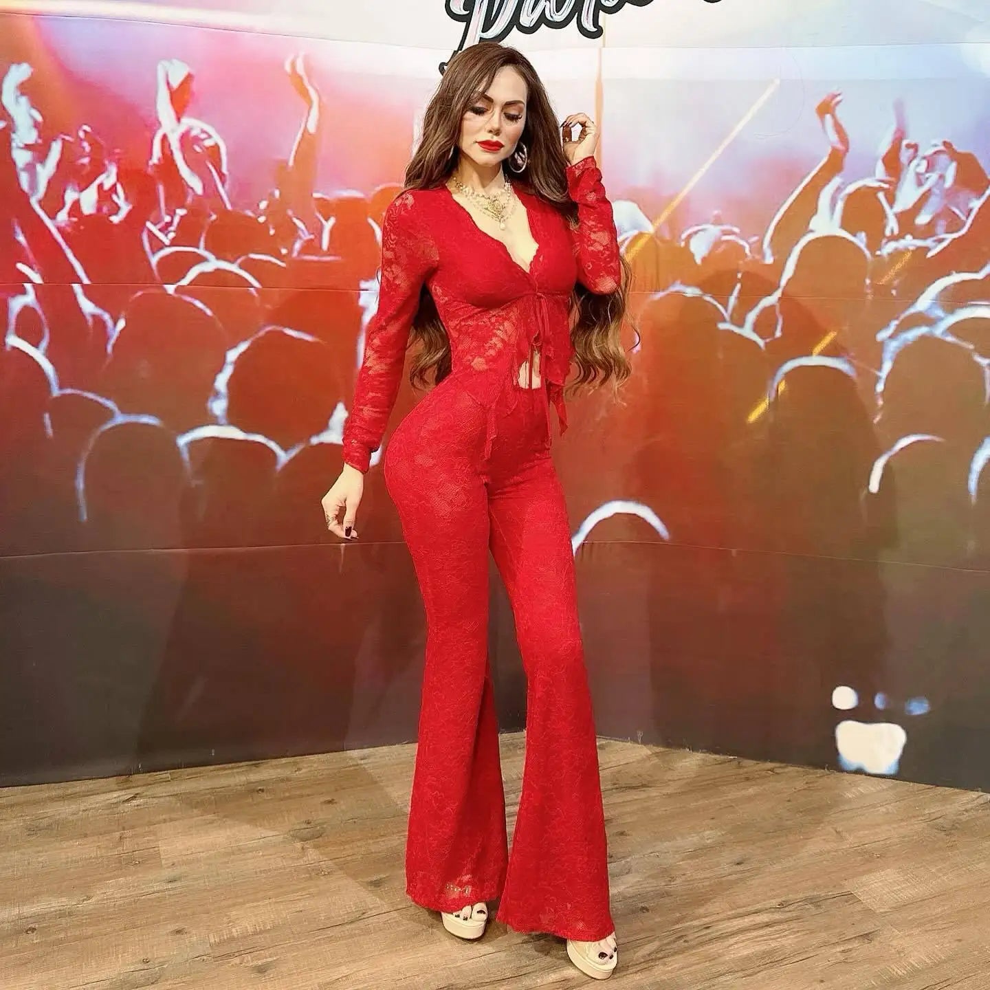 FLIRTY 2 PC LACE PANTS SET