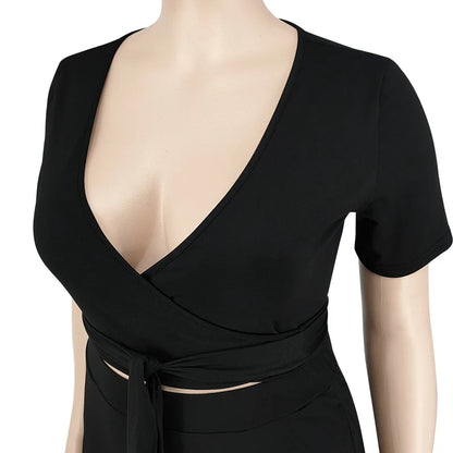 OWN THE ROOM FLARED PANTS CURVY PLUS SET