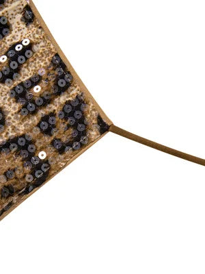 LEOPARD SEQUIN HALTER