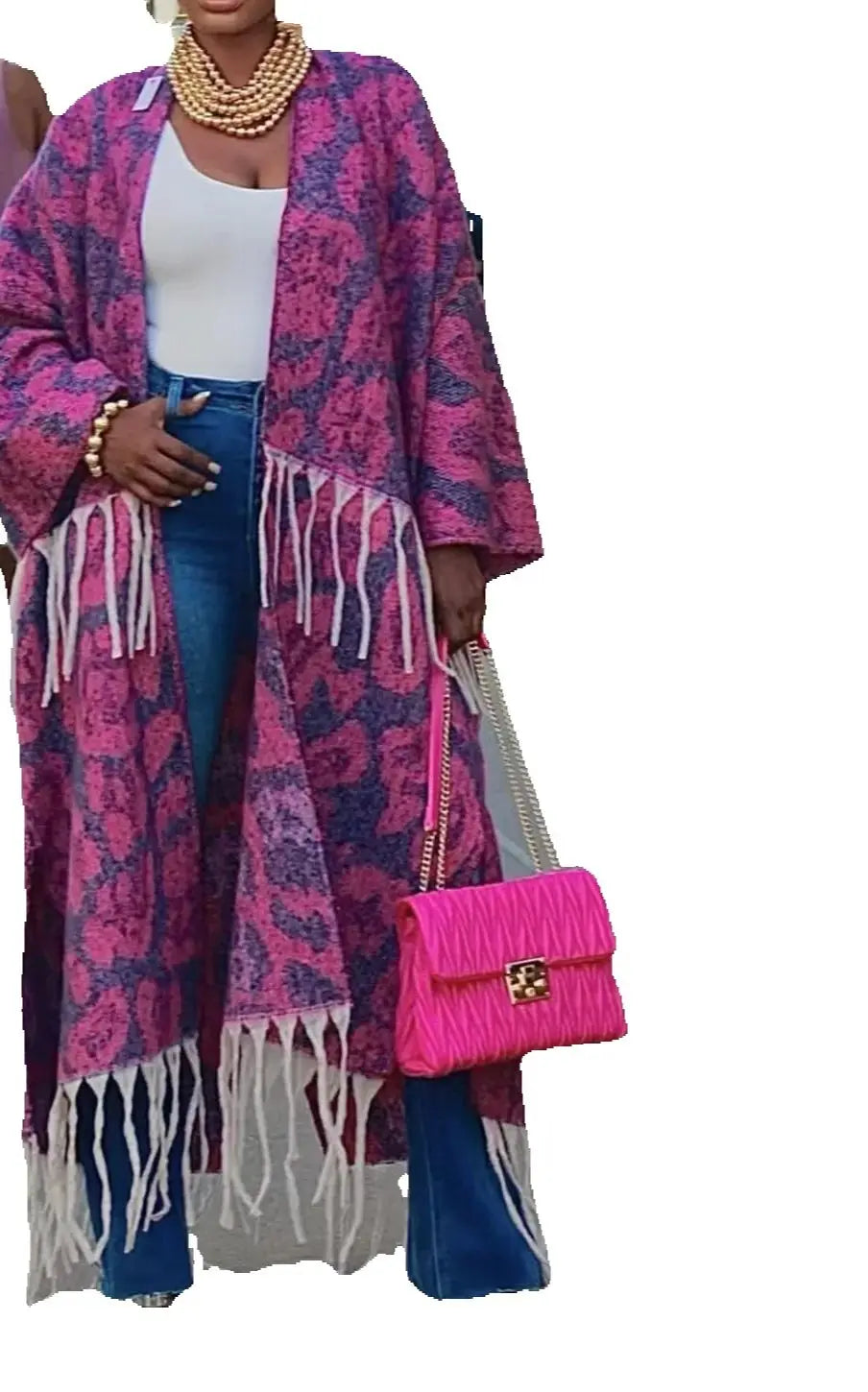 PLUS CURVY WINTER OVERSIZED CARDIGAN