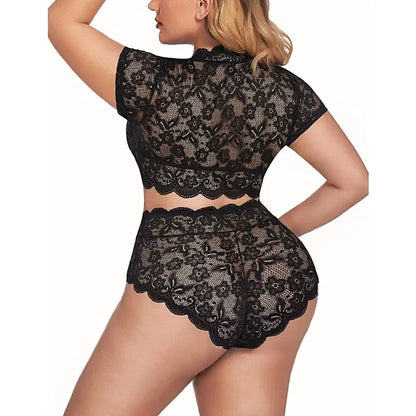 PLUS CURVY LETS PLAY LINGERIE SET