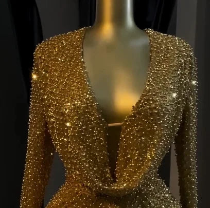 GOLD  PEARL DRESS