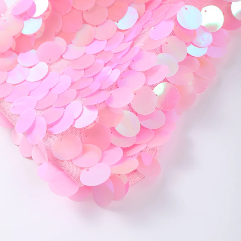 SEQUINED HALTER SKIRT SET