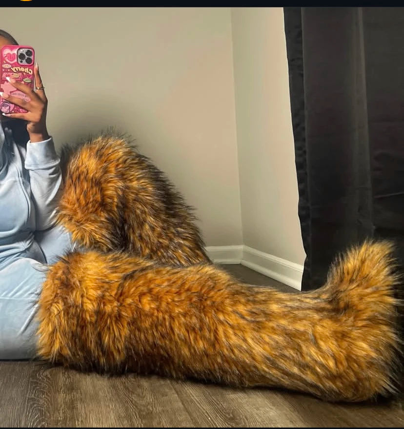 THIGH HIGH MONGOLIAN BOOTS