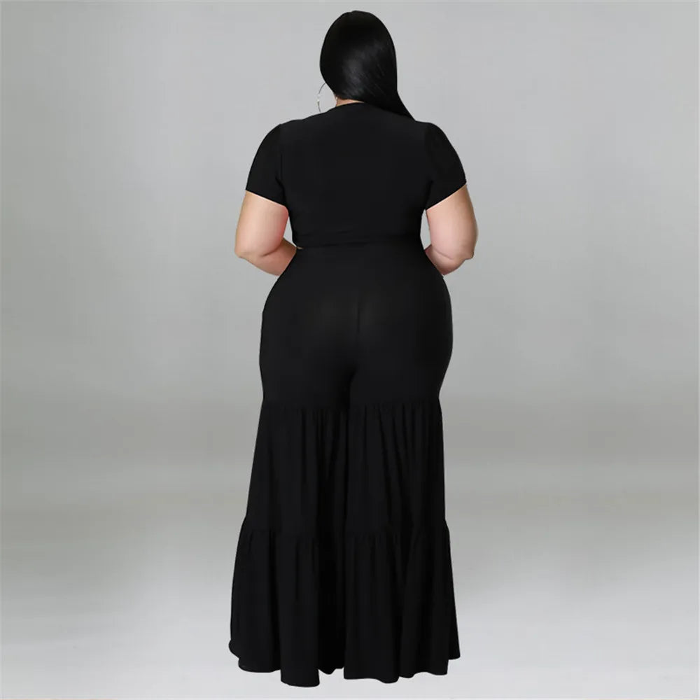 OWN THE ROOM FLARED PANTS CURVY PLUS SET