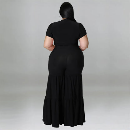 OWN THE ROOM FLARED PANTS CURVY PLUS SET