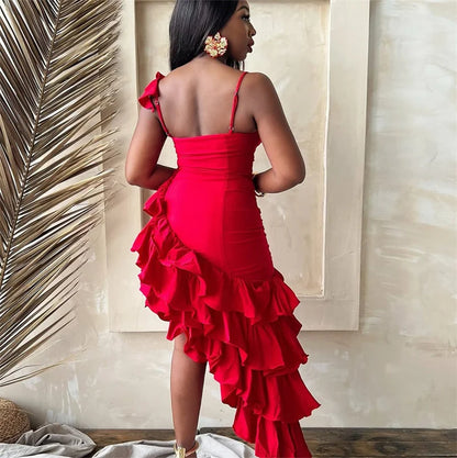 BODYCON TIERED RUFFLE DRESS