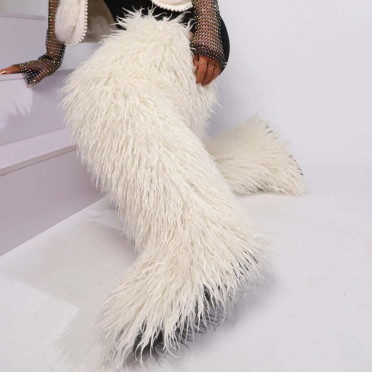 THIGH HIGH MONGOLIAN BOOTS