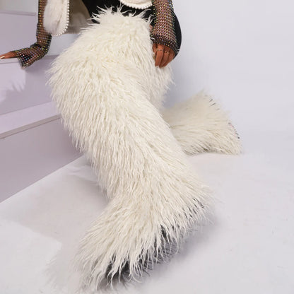 THIGH HIGH MONGOLIAN BOOTS