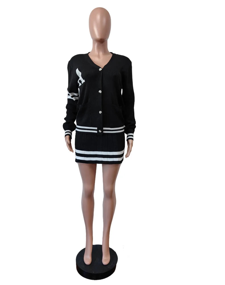 LETTERMAN PLEATED SKIRT AND JACK TWO PIECE SET