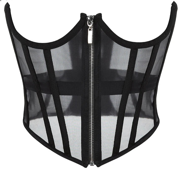 SEXY BONE MESH CORSET