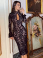 FLORAL BODY LACE DRESS