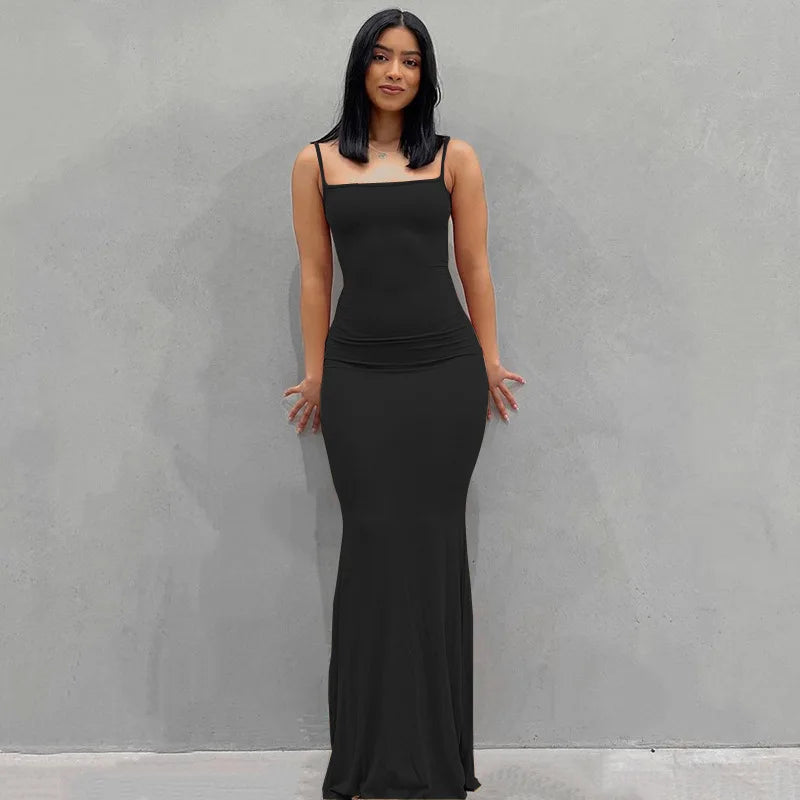 Casual Trumpet Maxi Dress