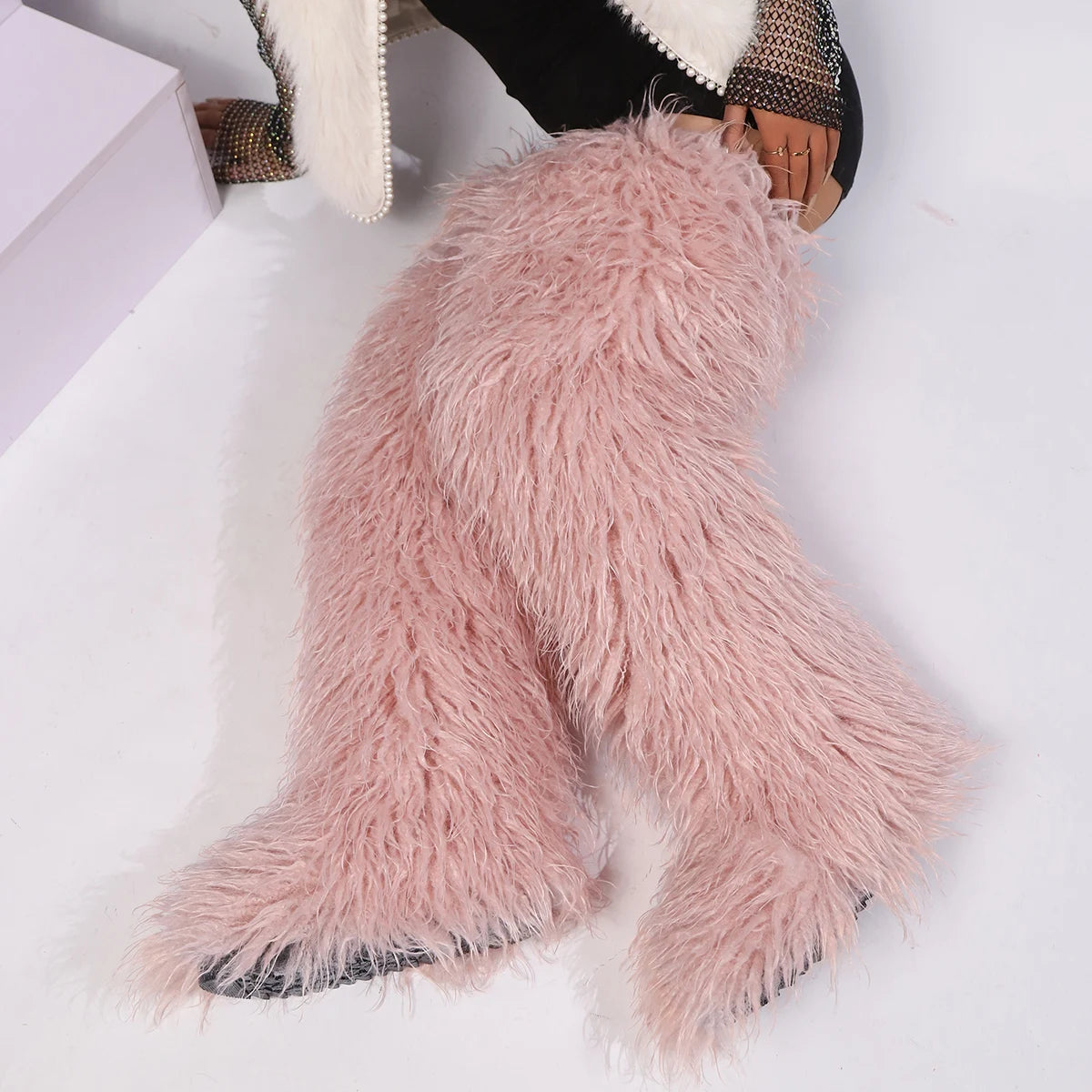 THIGH HIGH MONGOLIAN BOOTS