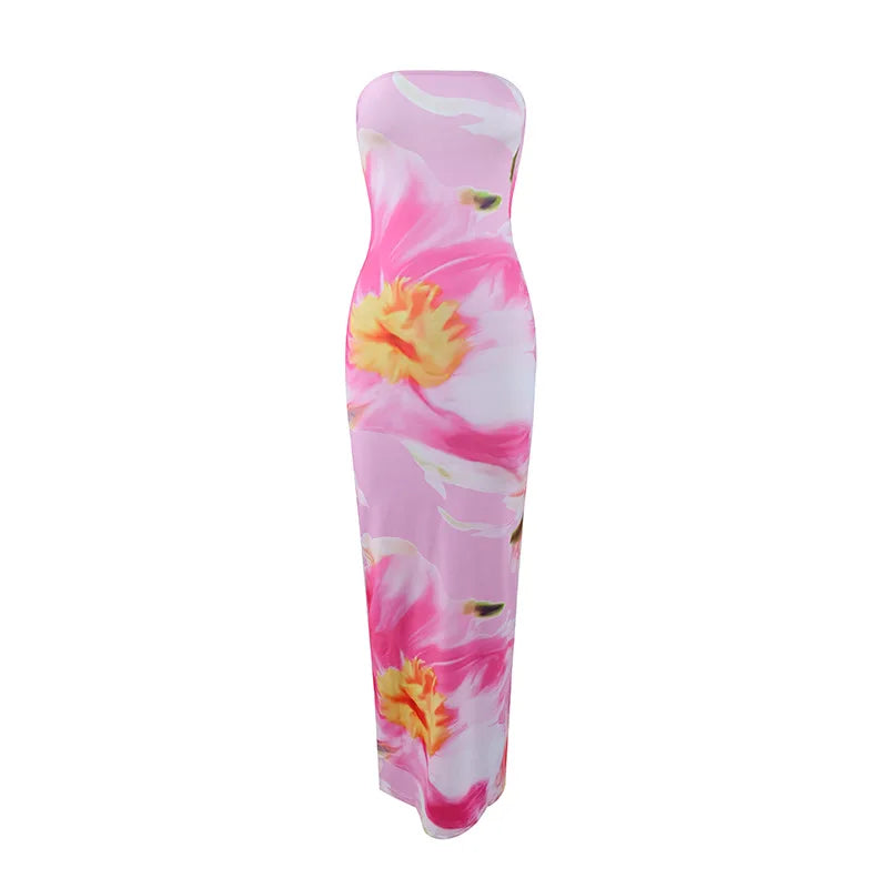 STRAPLESS SPRING DRESS