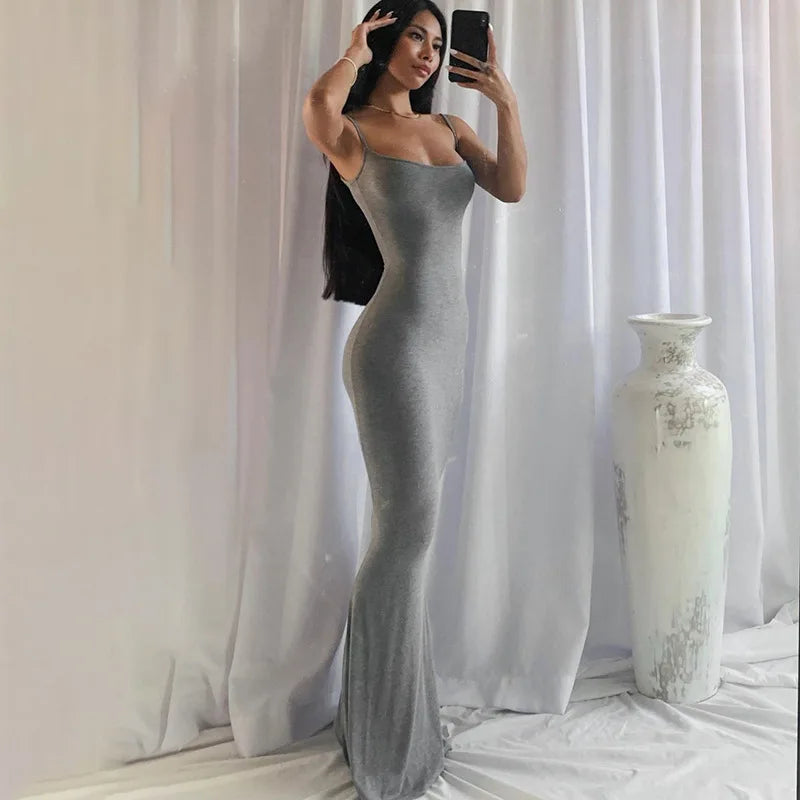 Casual Trumpet Maxi Dress