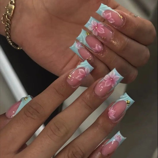 KINGDOM FLOWER LUX PRESS ON NAIL SET
