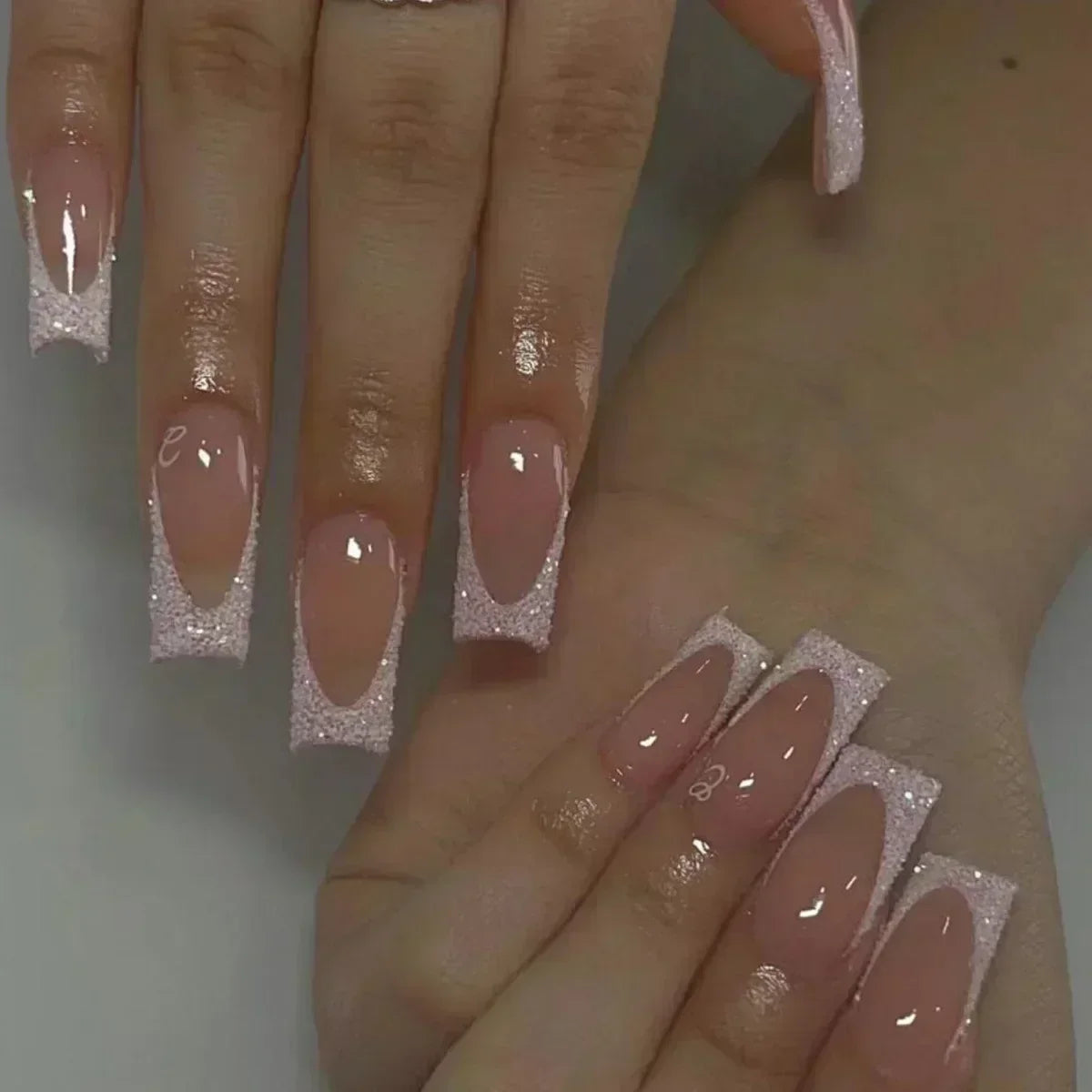 24 PCS SHIMMER LONG LUXURY PRESS ON NAILS