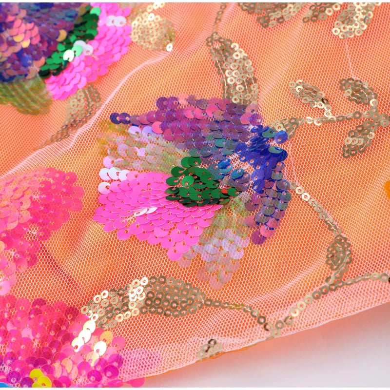 SEQUINED HALTER SKIRT SET