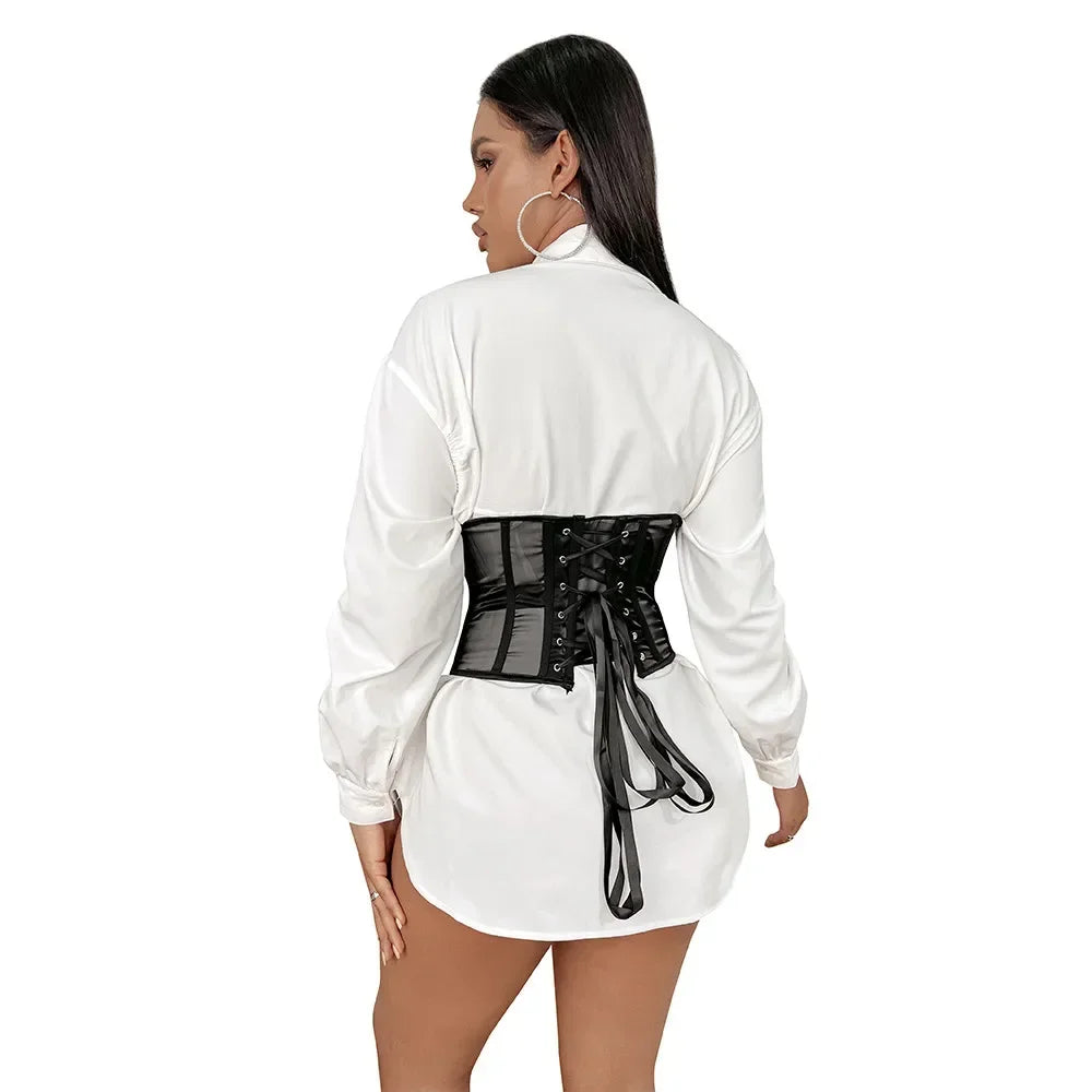 SEXY BONE MESH CORSET