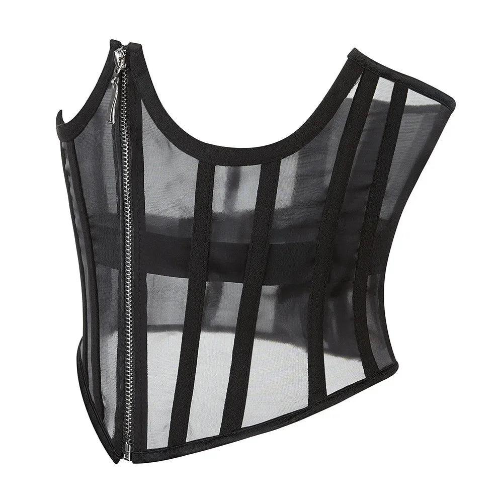 SEXY BONE MESH CORSET