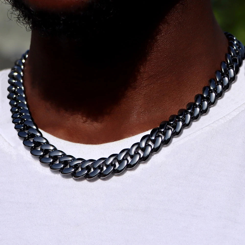 PLATINUM CUBAN LINK MENS NECKLACE