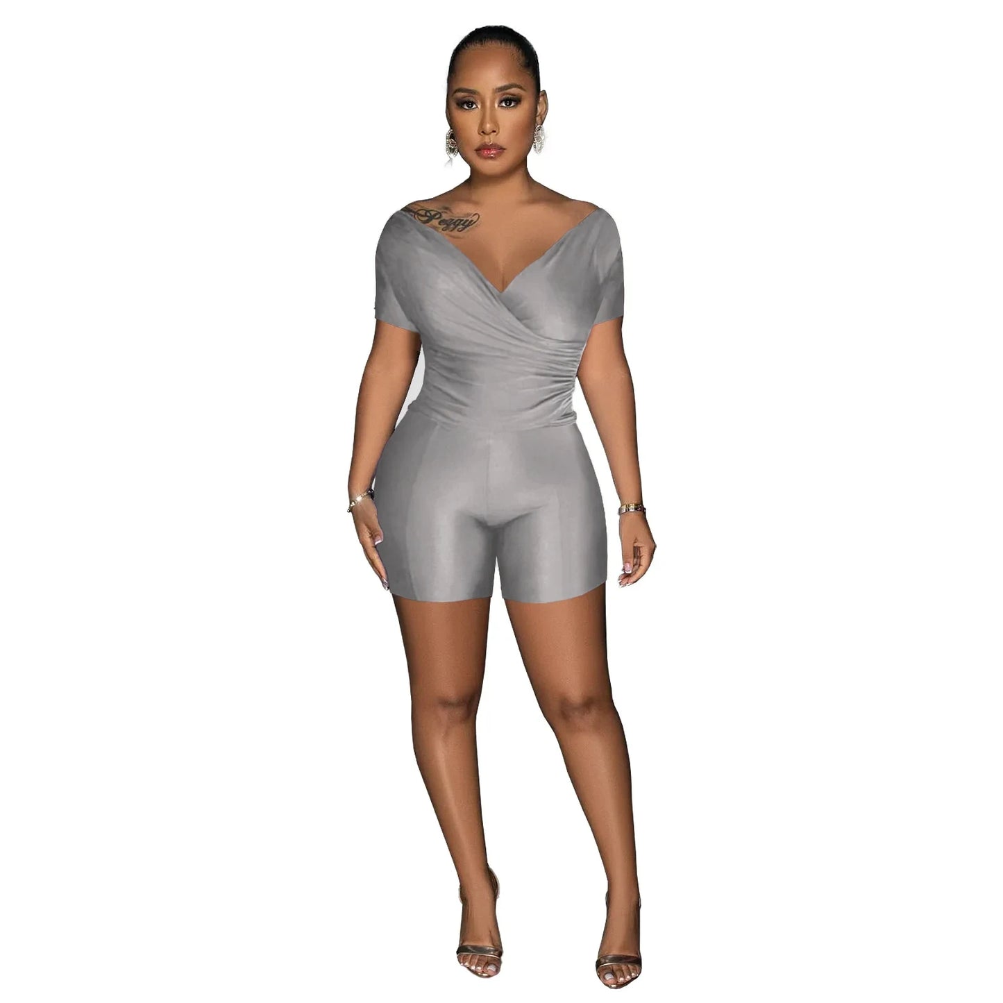 SHEER SATIN 2 PIECE SET