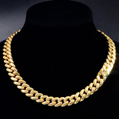 PLATINUM CUBAN LINK MENS NECKLACE