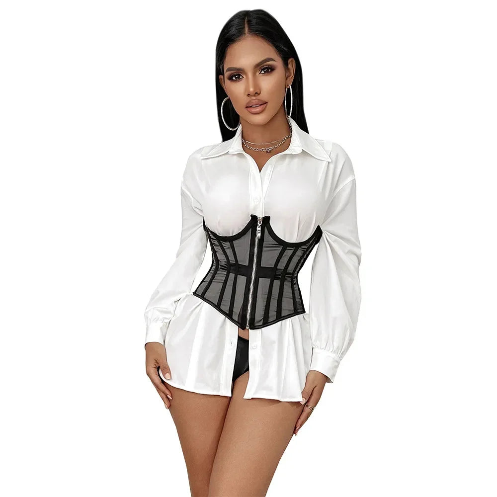 SEXY BONE MESH CORSET