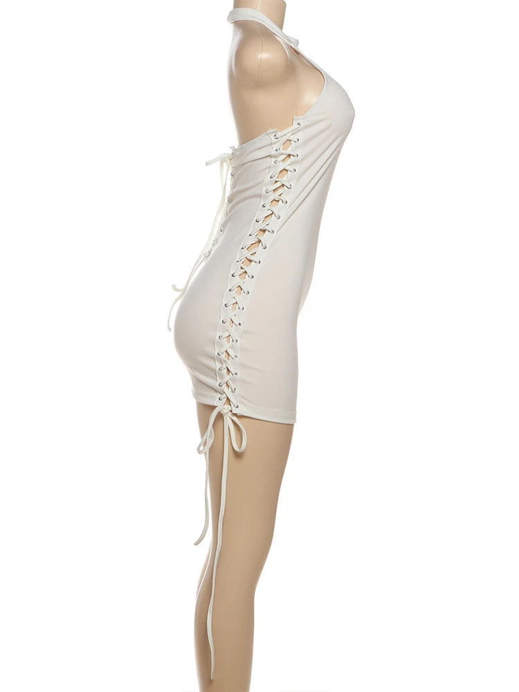 SHIRRING HOTTIE LACE DRESS