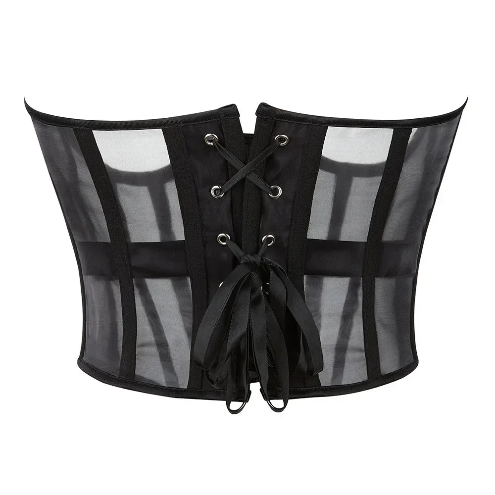 SEXY BONE MESH CORSET