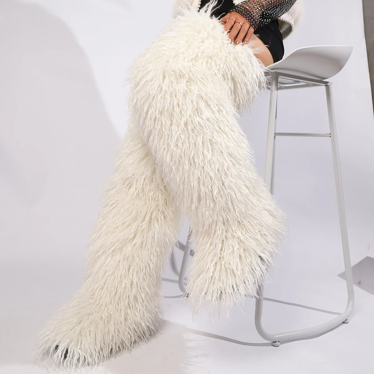 THIGH HIGH MONGOLIAN BOOTS