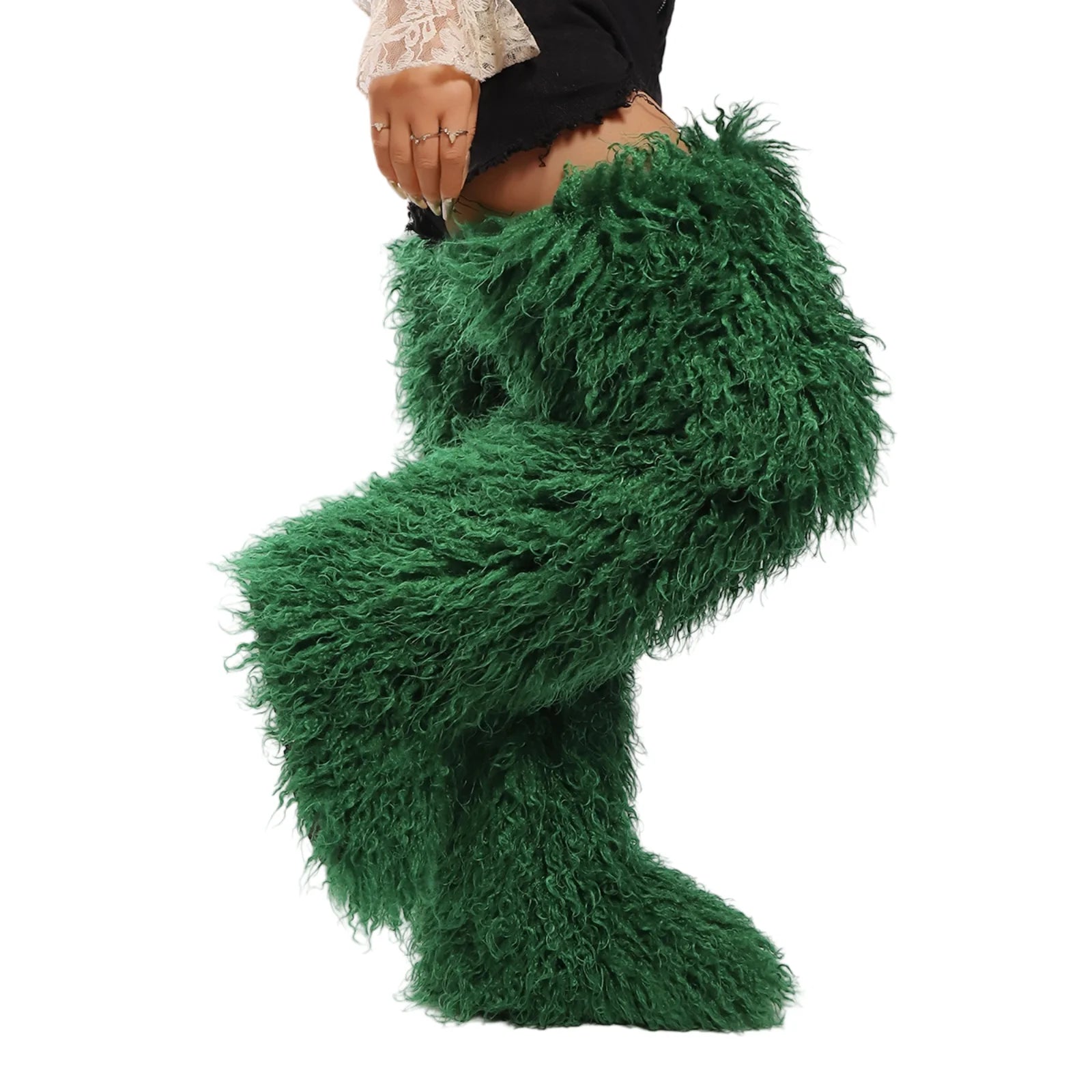 THIGH HIGH MONGOLIAN BOOTS