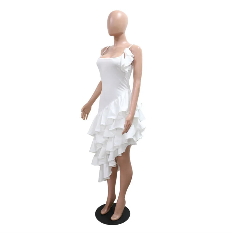 BODYCON TIERED RUFFLE DRESS