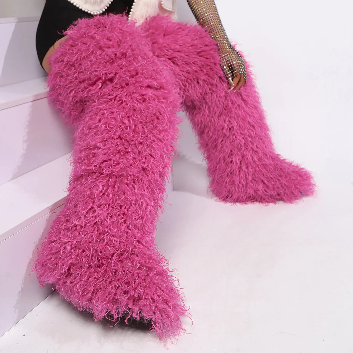 THIGH HIGH MONGOLIAN BOOTS