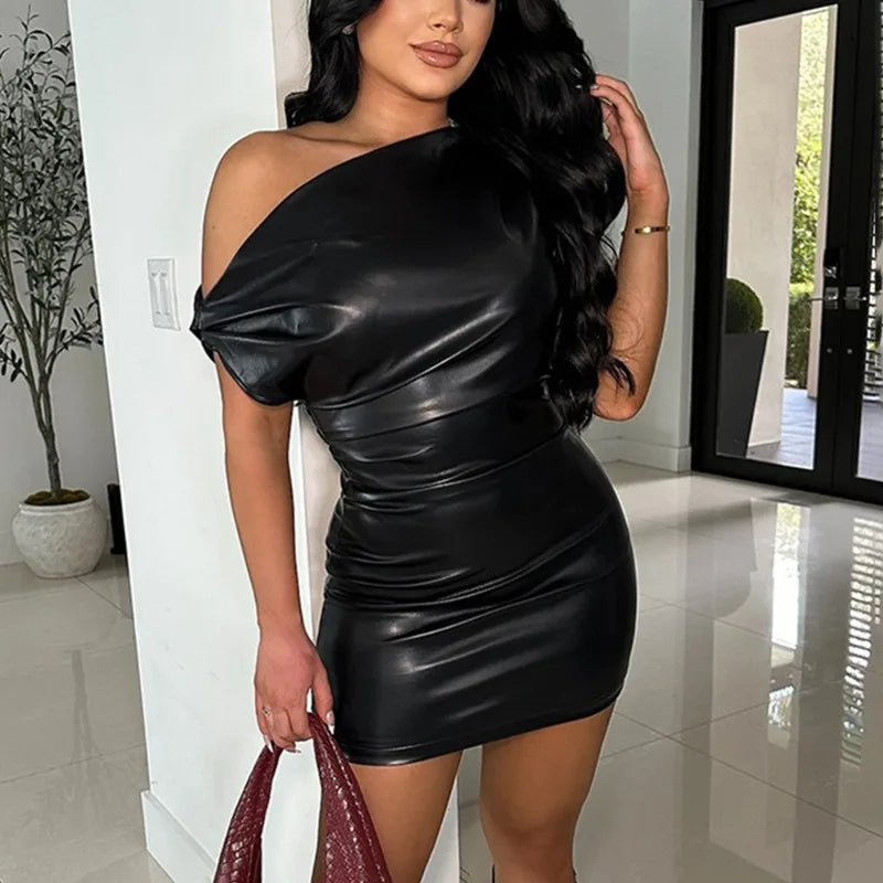 MIAM NIGHTS PATENT DRESS