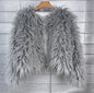women's fur coat Colorful Furry Pink lamb wool faux fur coat female Shaggy sheepskin coat winter artificial fur jacket