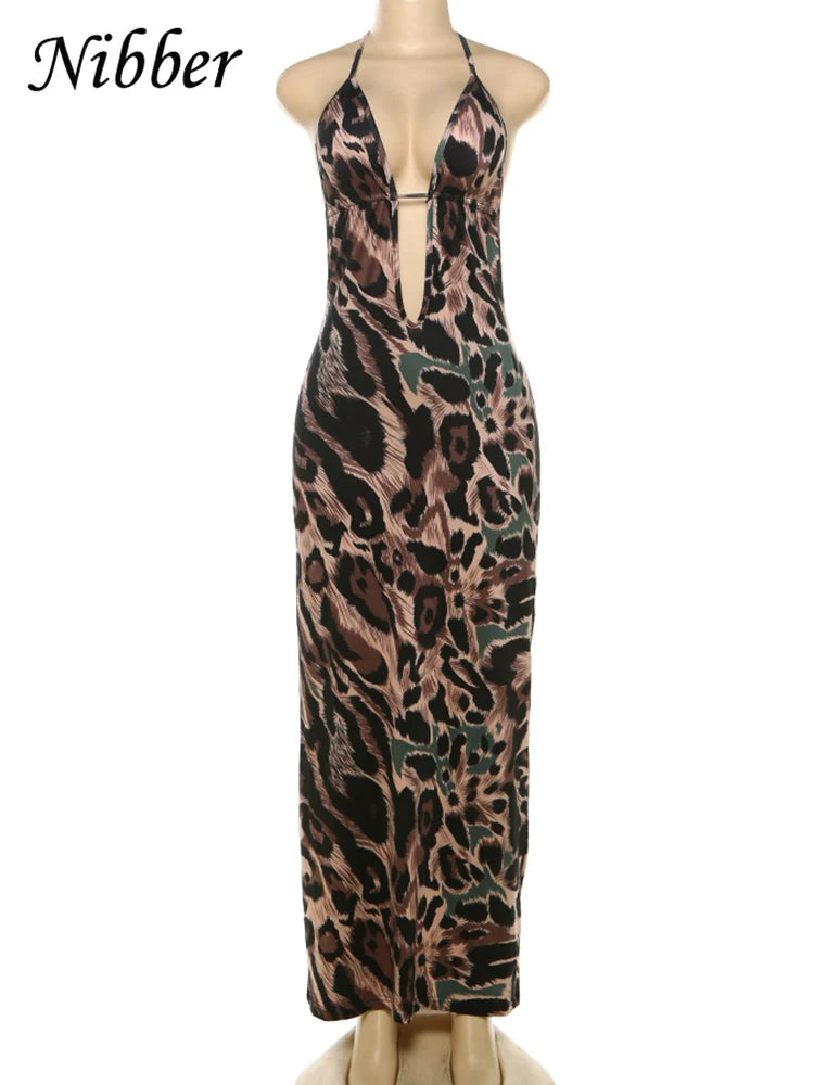 NIBBER LEOPARD PRINT COQETTE DRESS