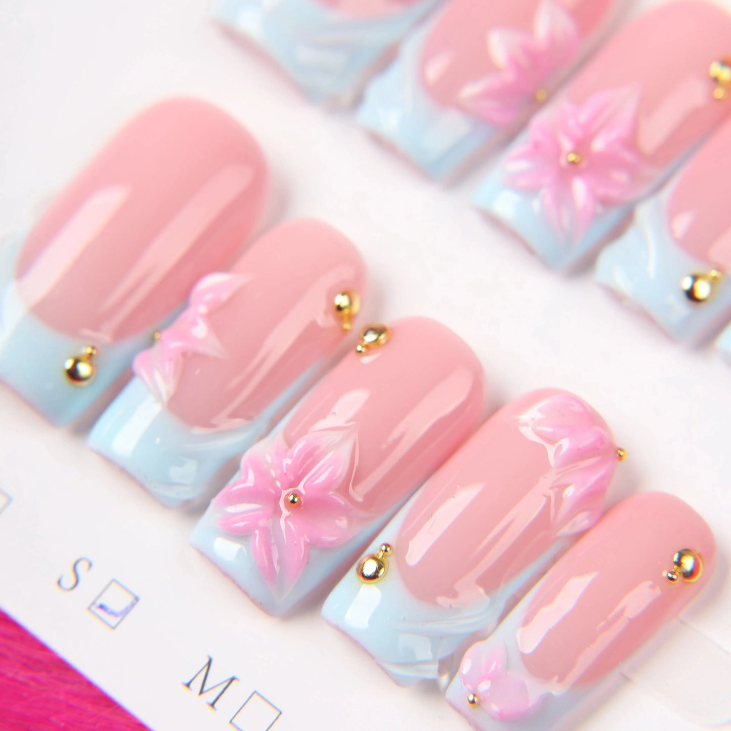 KINGDOM FLOWER LUX PRESS ON NAIL SET