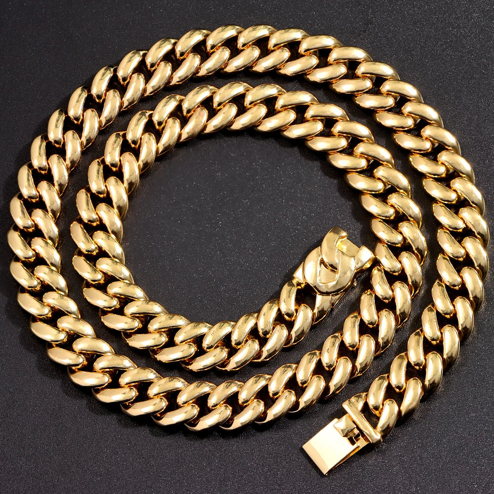 PLATINUM CUBAN LINK MENS NECKLACE