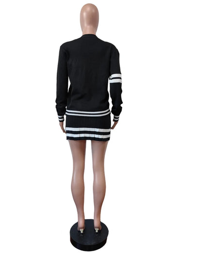 LETTERMAN PLEATED SKIRT AND JACK TWO PIECE SET