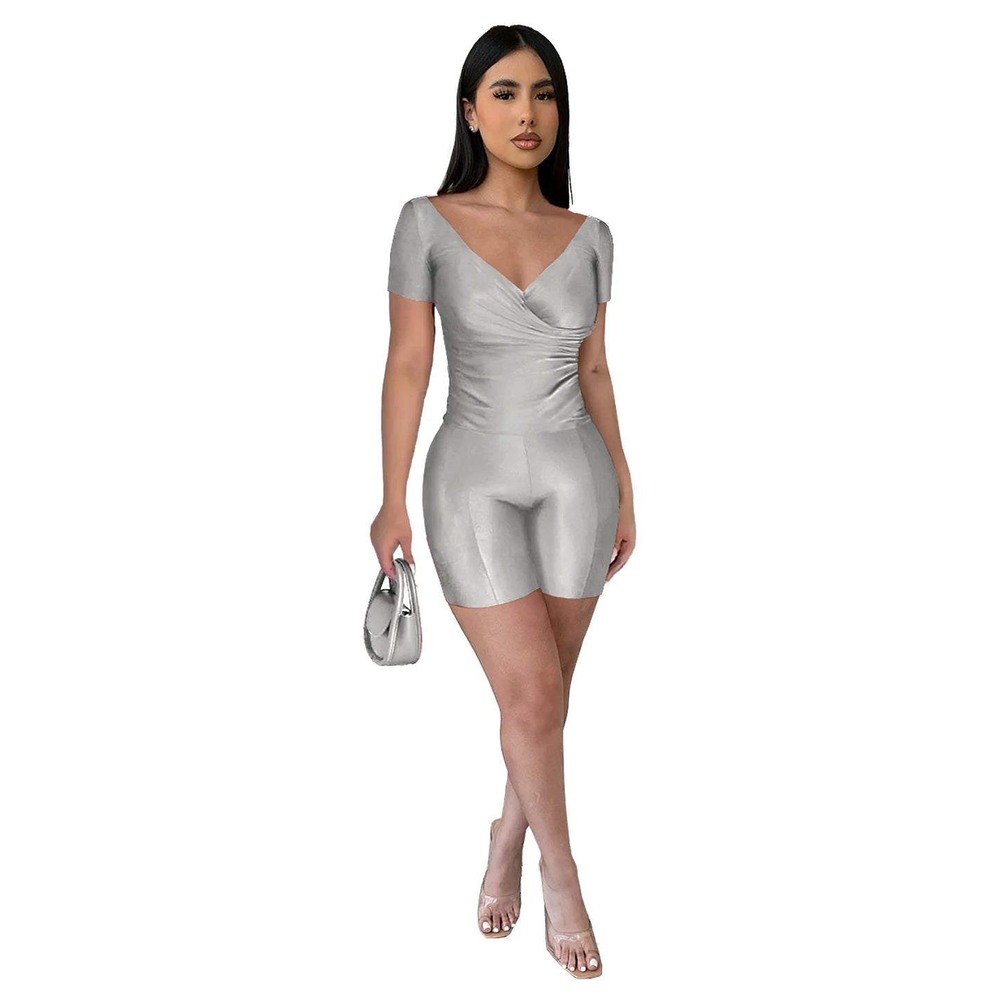 SHEER SATIN 2 PIECE SET