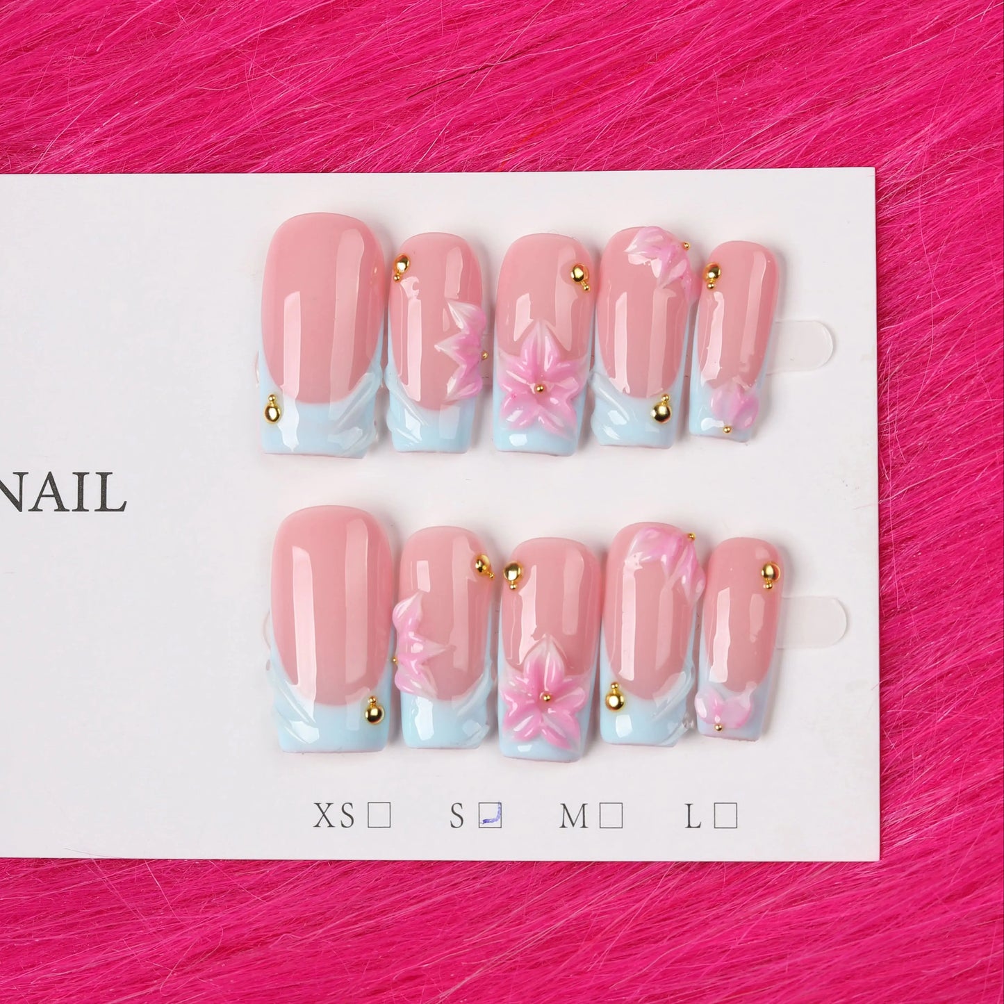 KINGDOM FLOWER LUX PRESS ON NAIL SET